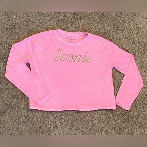 NWOT J.Crew Crewcuts Hot Pink Long Sleeve 'Iconic' Crewneck